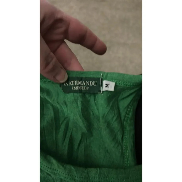 Kathmandu Imports Women's Green Buddha Print Sleeveless Tank Dress Size M - Picture 3 of 3